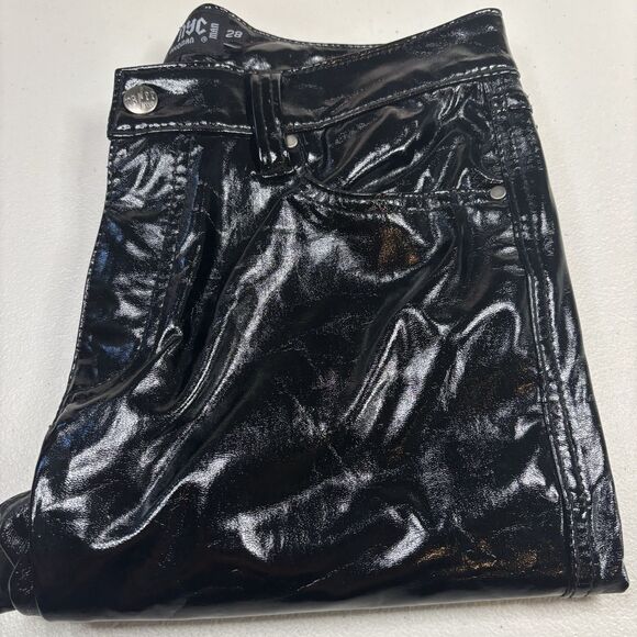 Tripp NYC Pants Mens 28 Black Skinny Leg Grunge Goth Vinyl 90s Vampire Punk - Picture 12 of 12